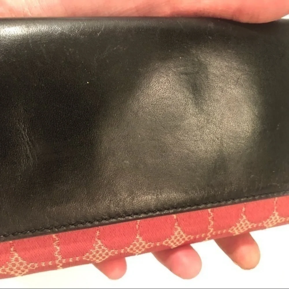 Kate spade vintage pink black wallet